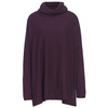 Damen Woll-Pullover mit Rollkragen aubergine