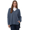 Damen Woll-Pullover mit V-Ausschnitt