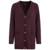 Damen Strickjacke mit 2 Taschen weinrot