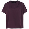 Satijnen damesblouse met plooidetail