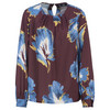 Damen Satinbluse mit Allover-Print