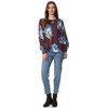 Damen Satinbluse mit Allover-Print