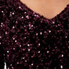 Damen Paillettenkleid mit V-Ausschnitt