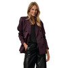 Damen Satin-Blazer mit doppelter Knopfreihe
