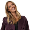Damen Satin-Blazer mit doppelter Knopfreihe