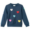 Mädchen Sweatshirt mit Applikationen dunkelblau