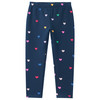 Mädchen Leggings mit Allover-Print dunkelblau