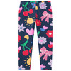 Mädchen Leggings mit Allover-Print dunkelblau