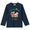 Jungen Weihnachtsshirt mit Print dunkelblau