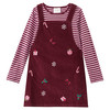 Mädchen Weihnachtsset mit Kleid und Shirt
