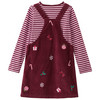 Mädchen Weihnachtsset mit Kleid und Shirt