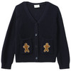 Kinder Weihnachtsstrickjacke mit Stickerei