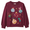 Mädchen Weihnachtssweatshirt mit Print