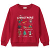 Kinder Weihnachtssweatshirt mit Print rot