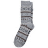 1 Paar Herren Socken mit Wolle hellgrau