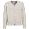 Damesvest met kabelpatroon crème