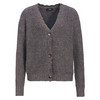 Damesvest met effectgaren donkergrijs