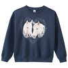 Mädchen Sweatshirt mit Pferde-Motiv dunkelblau