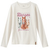Mädchen Langarmshirt mit Pferde-Print