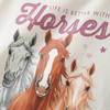 Mädchen Langarmshirt mit Pferde-Print