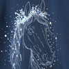 Mädchen Langarmshirt mit Pferde-Print