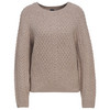 Damen Strickpullover mit Strickmuster braun