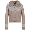 Damesvest met afneembare bontkraag