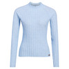 Damen Feinstrickshirt mit Turtleneck hellblau