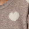Damen Strickpullover mit Herz-Allover