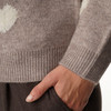 Damen Strickpullover mit Herz-Allover