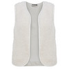 Damen Teddyweste in kurzer Form weiss