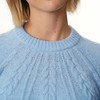 Damen Strickpullover mit Zopfmuster
