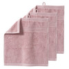 3 Gästetücher aus Bio-Baumwolle rosa
