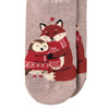 1 Paar Damen Socken mit Eule und Fuchs