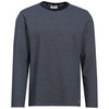 Herren Langarmshirt mit Streifen dunkelblau