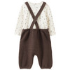 Newborn Set mit Langarmshirt und Latzhose