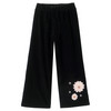 Mädchen Samthose mit Blumen-Applikation