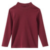 Mädchen Langarmshirt mit Rippstruktur dunkelrot