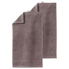 2 Gästetücher aus Bio-Baumwolle mauve