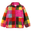 Mädchen Teddyjacke bunt kariert