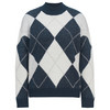 Damestrui met ruitjespatroon donkerblauw / crème / beige