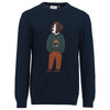 Herren Strickpullover mit Hunde-Motiv