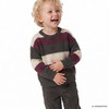 Kinder Woll-Strickpullover mit Blockstreifen