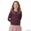 Mädchen Strickjacke mit Blumen-Stickerei