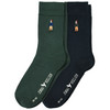 2 Paar Herren Socken mit Stickerei