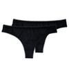 2 Damen Brazilians mit Spitze schwarz