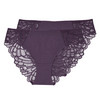 2 Damen Slips mit Spitze dunkellila