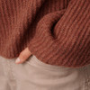 Damen Strickpullover mit Rippstruktur