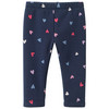 Thermische babylegging met all-over-print donkerblauw