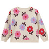 Mädchen Sweatshirt mit Allover-Print creme